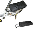 В упакованном виде чехол для складного велосипеда Симплекс крепится на багажнике велосипеда: превью