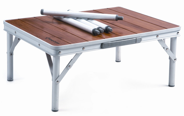 Складной стол Bamboo table 3838 большой, вид с опущенными ножками